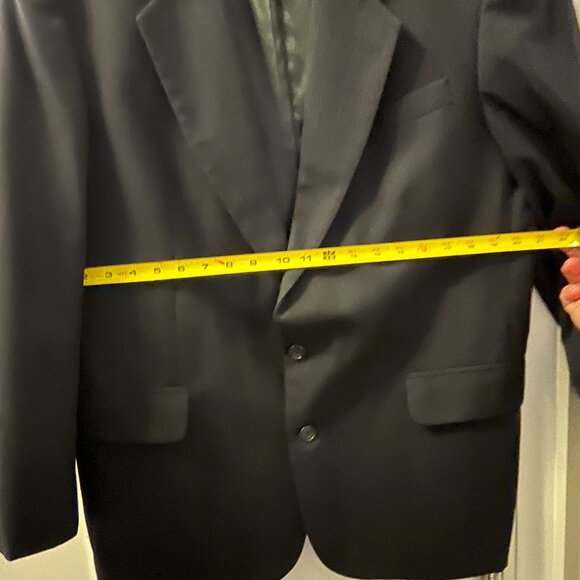 Oscar de la Renta Navy Pinstripe Men's Two Piece Suite - Picture 7 of 10